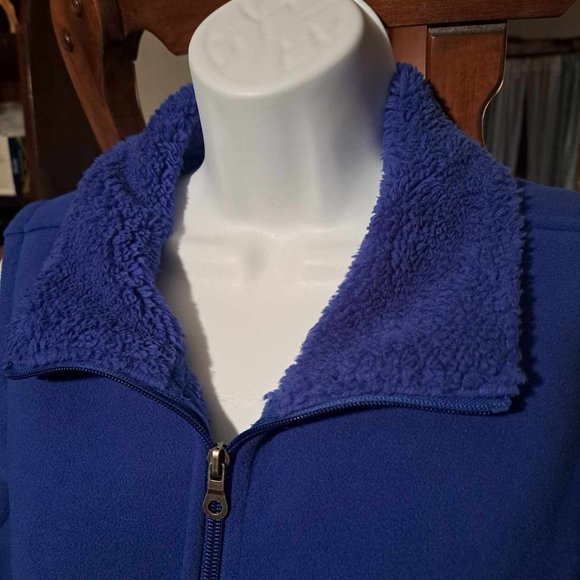 Vintage erika Blue Fleece Zippered Vest - Picture 3 of 5
